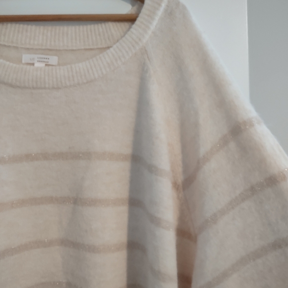LC Lauren Conrad Metallic Striped Round Neck Sweater NWT - Picture 4 of 14